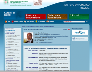 Istituto Ortopedico Rizzoli - Prof. Maurilio Marcacci